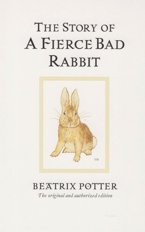 The Story of A Fierce Bad Rabbit Beatrix Potter Book Postcard