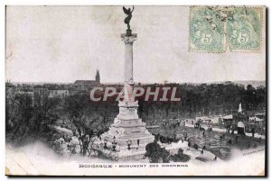 Old Postcard The Girondins Bordeaux Monument