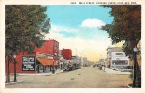 Sheridan Wyoming Main Street Looking North Vintage Postcard AA15295