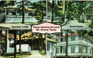 Mt. Gretna, Pennsylvania - The Camp Meeting Grounds - 4 Views - 1937