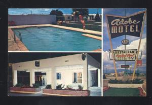 SANTA FE NEW MEXICO ROUTE 66 ADOBE MOTEL VINTAGE NM ADVERTISING POSTCARD