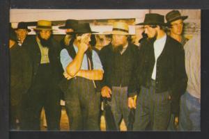 Amish Gentlemen Postcard 