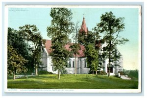 c1910s Houghton Chapel, College in Wellesley Massachusetts MA Phostint Postcard