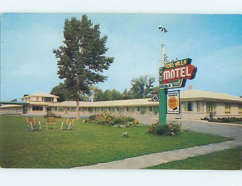 Unused Pre-1980 FORT VILLA MOTEL Ft. Fort Erie Ontario ON o0521