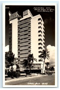SHELBORNE HOTEL 28TH STREET MIAMI BEACH FL FLORIDA REAL PHOTO RPPC POSTCARD GB9