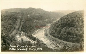 WV, Gauley Bridge, West Virginia, New River Canyon, RPPC