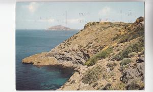 BF25121 sounion promotory from the west with the temp   greece  front/back image