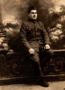 RPPC Real Photo Postcard - WW1 Army Soldier - Rigney, France - 1918