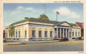 Warren Ohio 1949 Postcard US Post Office