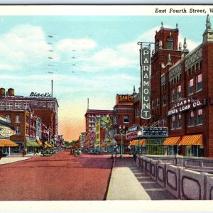 c1920s Waterloo, IA East Fourth Street 4th St Litho Photo Postcard Paramount A62