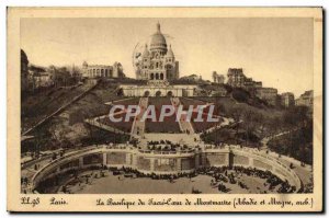 Old Postcard From The Sacre Coeur Basilica in Montmartre