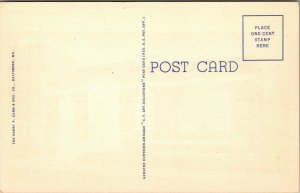 Vtg 1940s US Post Office Laurel Delaware DE Unused Linen Postcard