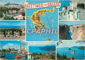 Modern Postcard Greetings from Greece