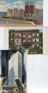 IL   CHICAGO   3 HOTEL POSTCARDS postcard