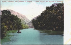 Greece Thessaly General View of Tempes Vintage Postcard 03.21