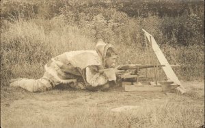 Boothbay Publ Maine ME Gun Rifle Sharpshooting Outdoor Sports Man Fur RPPC