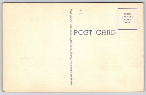 Camp Tyson TN~Barrage Balloon Training Center~Zeppelin~Flag~1940s Linen Postcard