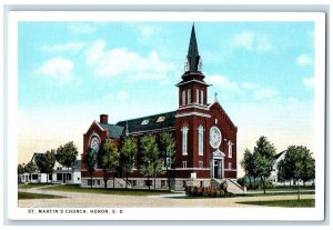 c1920 St. Martin's Church Chapel Exterior Huron South Dakota SD Vintage Postcard