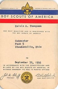 Approx. Size: 2.5 x 3.5 Boy Scouts of America Calvin a Thompson Late 1800's T...