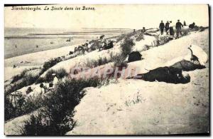 Old Postcard Blankenberghe The Nap in the Dunes