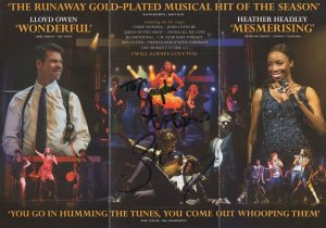 The Bodyguard London Cast Hand Signed Theatre Flyer