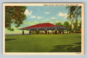 West Liberty, OH-Ohio, Shelter Pavilion, Ohio Caverns, Linen Postcard