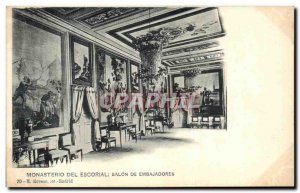 Old Postcard Monasterio del Escorial Salon Embajadores