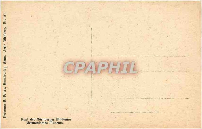 Postcard Old Kobf der K�rnberger Madonna Germonisches Museum