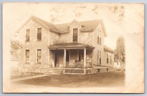 Waterloo IA Door Open~May Coon? Family Folk Victorian Home~Wall Dormer~1912 RPPC