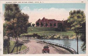 New York Utica Masonic Home And Rutger Street 1924