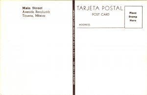 Four Roses, classic cars Main Street Avenida Revolucior Tijuana Mexico POSTCARD