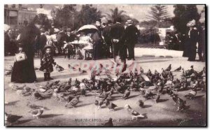Old Postcard Monte Carlo Les Pigeons Child