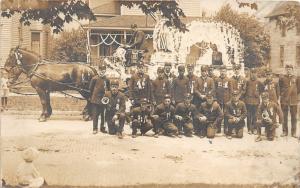 F15/ Parade Real Photo RPPC Postcard c1910 Patriotic Band Float 21