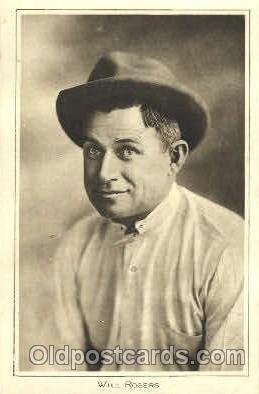 Will Rogers Actor, Actress, Movie Star Unused 