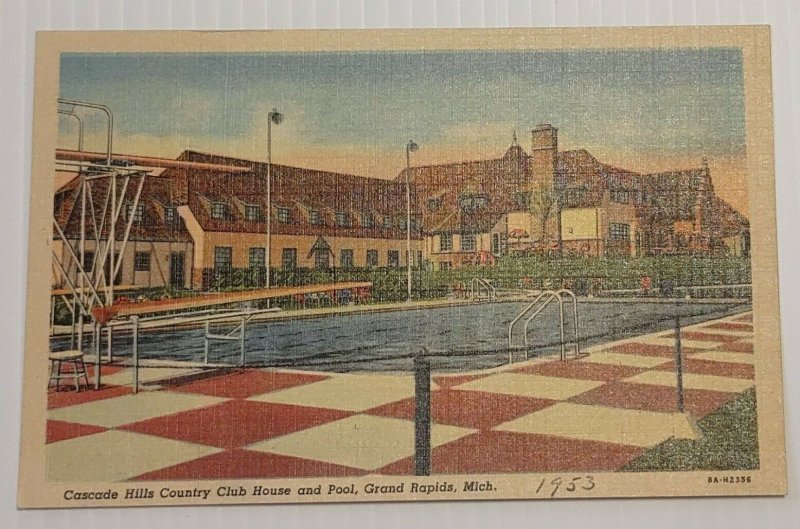 Postal Cascada Hills Country Club House 1953 Grand Rapids Michigan 24 piscina
							
							mostrar tÃ­tulo original