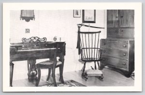 North Oxford Massachusetts Clara Barton Parlor Piano Rocking Chair Postcard C28