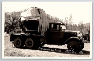 RPPC Gondola on Truck US Military Postcard G21