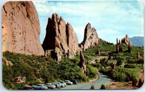 Postcard - Panorama of the interior section of the Garden of the Gods - Colorado