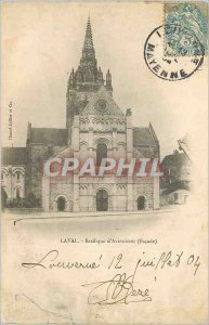 Old Postcard Laval Basilica Avesni�res (Facade)