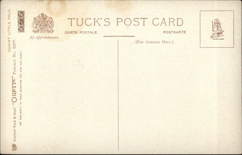 Scarce TUCK Series Quaint Little Folk Dolls Children c1910 Postcard #1