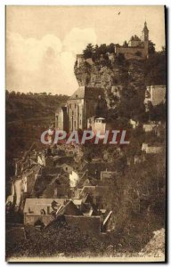 Postcard Old Rocamadour Vue Generale Taking Route d & # 39arrivee