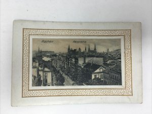 Early Aachen Germany Panorama Fold Out Photo Postcard Multiple Images