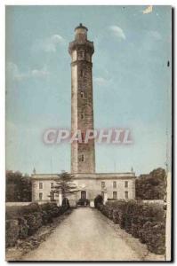 Old Postcard Lighthouse Ile de Re whales