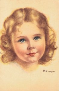 Cute Baby Girl Vintage Postcard B1