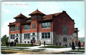 HILLSDALE, Michigan  MI    HIGH SCHOOL  ca 1910s Postcard