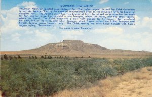 Tucumcari Mountain, On Route 66, Tucumcari, NM, Msg, Old Postcard