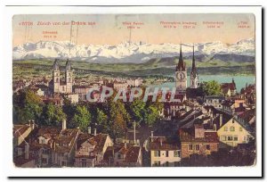 Switzerland Zurich Old Postcard von der aus Drania