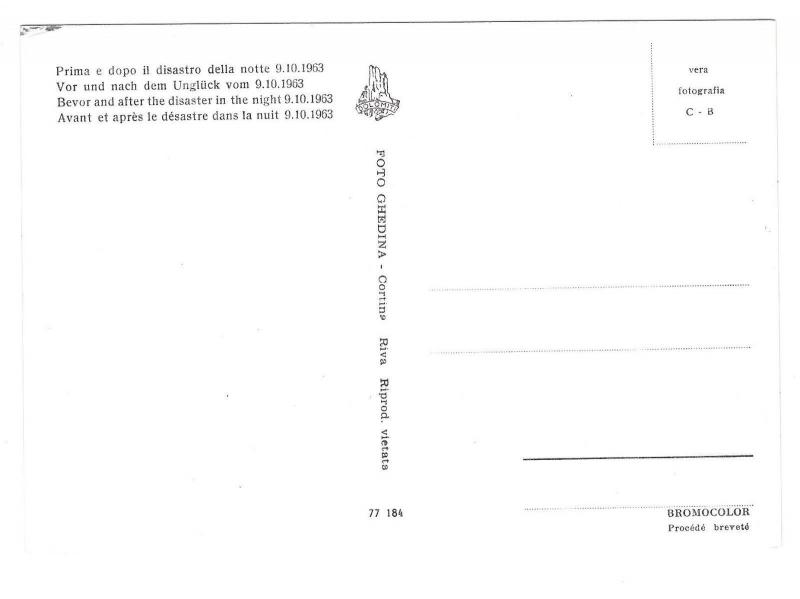 Italy Longarone 1963 Disaster Before and After Vtg Aerial Multiview Postcard 4X6
