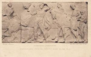 Parnethon Frieze North Side Slab Horsemen Preparing Antique Postcard