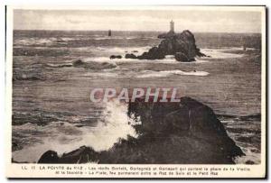 Old Postcard The Pointe Du Raz The reefs Gorleik Gorlegeriz and Goripell whlc...